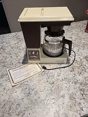 Vintage Vtg Hamilton Beach Scovill Coffee Maker Model 804-1 Or 803 Clock 1970s • $50