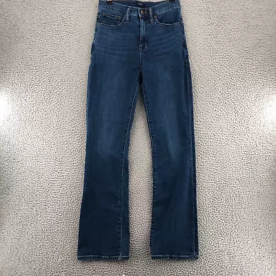 J Crew Jeans Womens 26 Blue Bootcut High Rise Medium Wash Denim Stretch Casual • $24.99