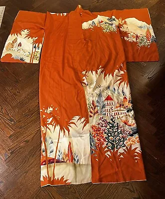 Vintage Kimono 1960s Gorgeous Color And Design • $56