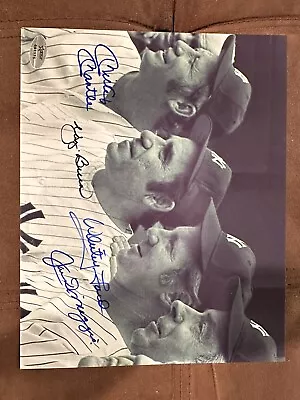 Signed (4) New York Yankees 11x14 Photo Mantle DiMaggio Berra Ford AUTO COA • $350