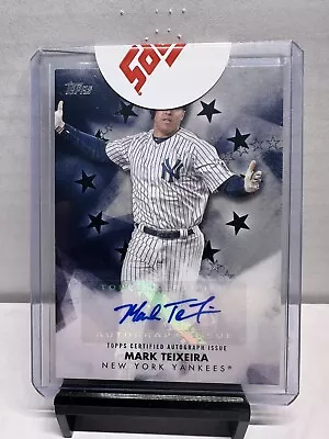 2024 Topps Series 1 BLACK Baseball Stars Mark Teixeira Auto 180/199 C58 • $5.99