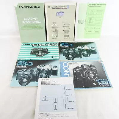 YASHICA CONTAX Camera Instruction Manuals FX-D FX-3 139 Lens Info Job-lot Bundle • £12.99