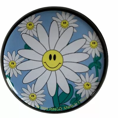 Rinco Yoyos  1998 23 Metal Yoyos Smiling Daisy Design Black Border 2  Diameter • $12.99