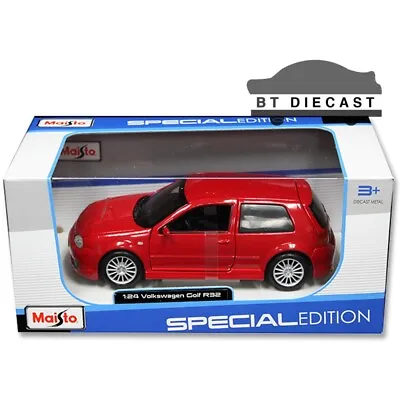 Maisto Vw Volkswagen Golf R32 1/24 Diecast Model Car Red 31290 • $16.90