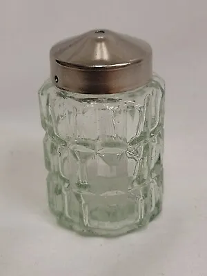 Vintage Pressed Glass Salt Shaker Rectangular Beveled Diner Style • $9.50