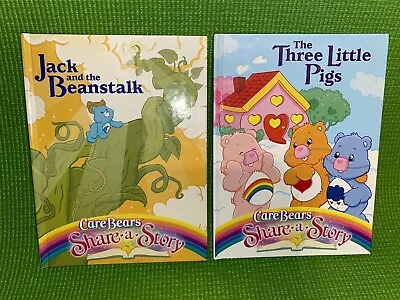 VTG Y2K Care Bears Share A Story Books Jack & The Bean Stock & Three Little Pigs • $16.99