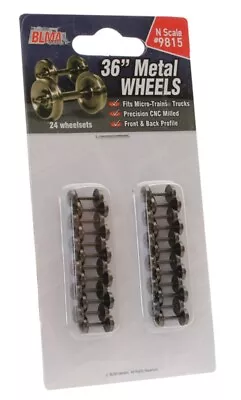 BLMA Models 9815 N 36  Metal Wheels (Pack Of 24) • $33.99