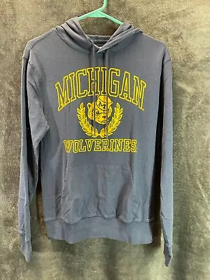 Tailgate Michigan Wolverines Men's Hooded Lt Wt Sweater Hoodie Dark Blue Sz XS • $16.95