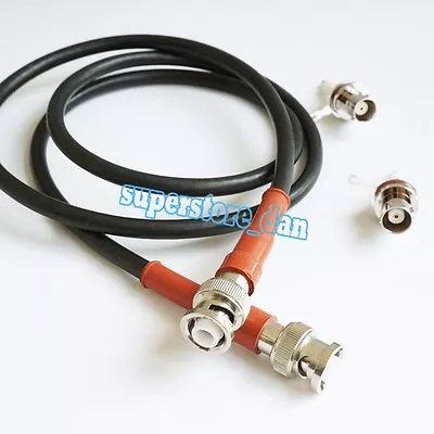 BNC Male 3000V To Plug High Voltage MHV 3Feet RG59 Cable & 2 Female RF Connector • $19