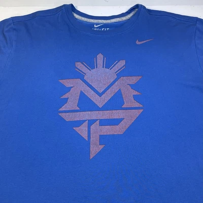 $13.99 • Buy NIKE DRI FIT MANNY PACQUIAO PACMAN FIGHT FIGHTER BOXING T SHIRT Mens XL Blue 