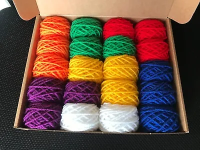 Job Lot  Rainbow/ Pride/NHS Colour Wool /bold Yarn Oddment Balls • £4.25