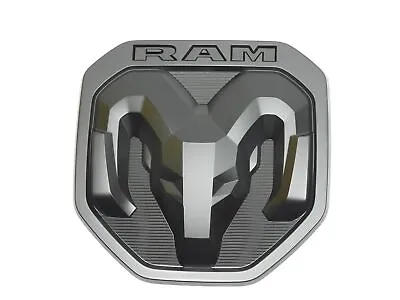 OEM 2019-2023 Ram 1500 2500 3500 Head Logo Emblem-Tailgate Matte Black 6.75  X 6 • $73.25