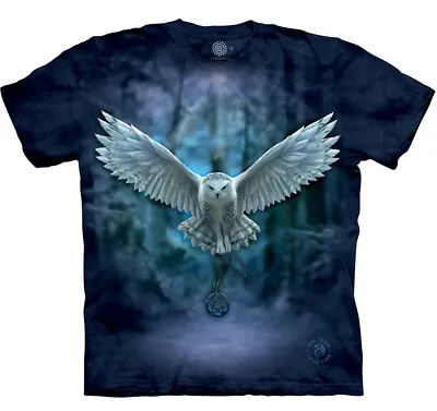 The Mountain Owl Awake Your Magic Bird Snowy Wings Hoot Owls Blue T-Shirt S-5X • $33.96