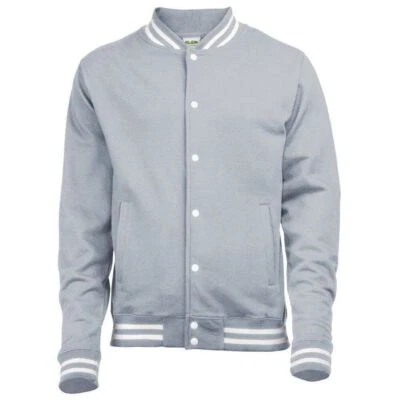 £11.99 • Buy AWDis Heather Grey College Jacket Unisex Adult Or Teens JH041