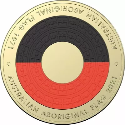 🔥🔥🔥 Australian Two Dollar $2 Coin - 2021 Aboriginal Flag Circ • $5.91