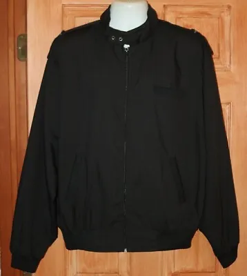 Vintage Gary Pallan Cafe Racer Jacket Xl Black Poly-cotton Excellent Condition • $16.99
