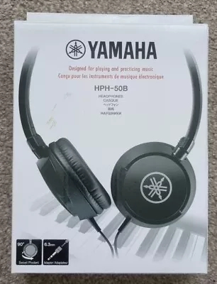 YAMAHA HPH-50B Musicians Headphones Black On Ear Over Ear *NEW* *BOXED* • £35