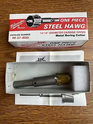 Milwaukee 49-57-8081 13/16 Steel Hawg Bit Carbide Tipped Metal Boring Cutter • $34.95