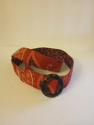 Vera Bradley Women's Belt Paisley  Mesa Red  Reversible 43 1/2  X 1 3/4  Retired • $10.50