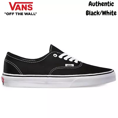 VANS Authentic Shoes Sneakers Classic Skateboard Sneakers Casual - Black/White • $89