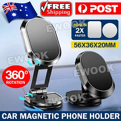 Metal Magnetic Car Phone Holder Folding Magnet Mount Mobile Cell Phone Stand GPS • $5.95