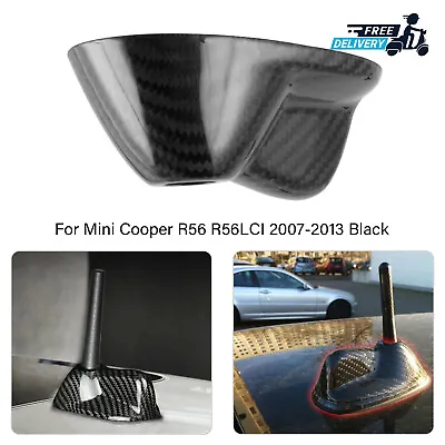 Black Roof Antenna Cover For Mini Cooper R56 R56LCI 2007-2013 Real Carbon Fiber • $24.99