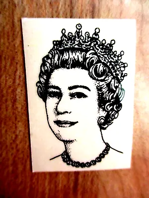Queen Elizabeth Rubber Stamp Wood Mtd Vintage • $7.95