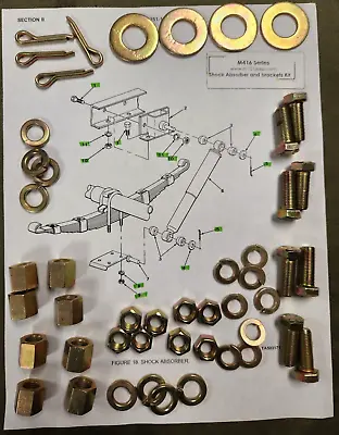 M416 M762 Trailer - Shock Absorbers & Brackets - Hardware Kit • $30