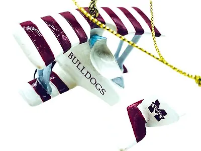 Mississippi State Bulldogs Airplane Ornament By Ridgewood Collectibles-NIB • $17.99