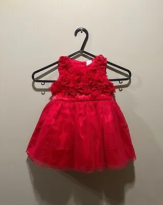 MINI CLUB BABY Red Special Occasion Dress 0-3 Months NEW • £4.49