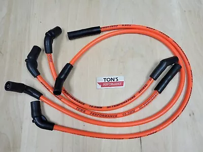 Ton's Orange 10mm Harley Davidson 2017+ M8 Road King Glide FLHX Spark Plug Wires • $43.99