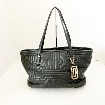 $167 • Buy Auth BVLGARI Parentesi - Black Leather Tote Bag