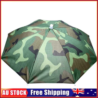 $9.59 • Buy Foldable Umbrella Hat Outdoor Fishing Hiking Sun Shade Cap (Camouflage)