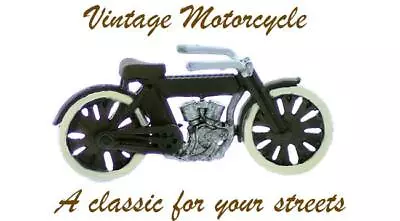 Vintage HO Scale Motorcycle Classic Teens-20s Era Motorcycle Model Finished 1/87 • $16.99