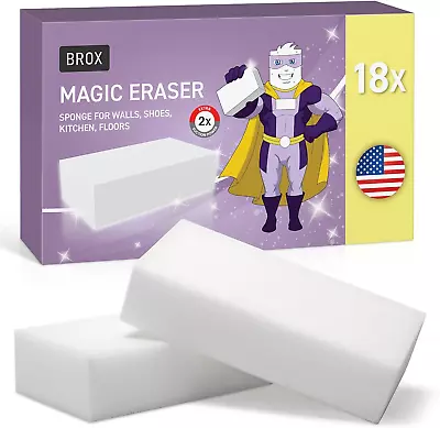 Magic Eraser Sponge - Magic Erasers 18 Count - Long Lasting Melamine Sponge - Sn • $15.85