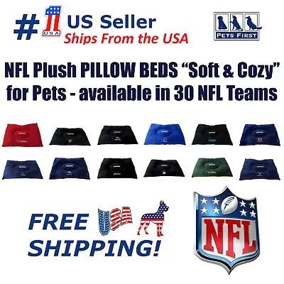 NFL Pillow Bed Mattress - Premium Quality Soft & Cozy Plush! 20+ Teams! For PETS • $38.99