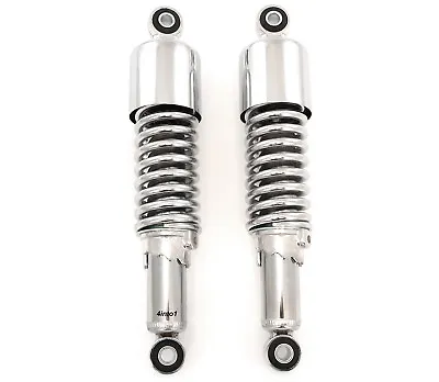 Chrome Shorty Motorcycle Shocks - Eye To Eye 290mm (11 3/8 ) Honda Suzuki Yamaha • $74.95