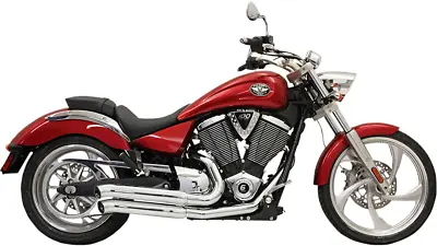 Bassani Pro Street Chrome Exhaust 2006-2015 Victory Kingpin Vegas Gunner Judge • $904.95