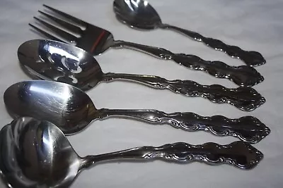 Oneida Deluxe Stainless Flatware  Mozart  (5) Serving Pieces • $44.99