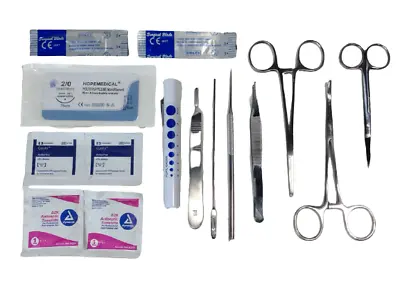 Advanced Surgical Suture Kit  First Aid Medical Travel Trauma Pack • $12.95