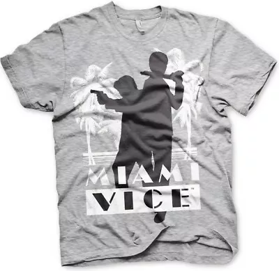 Miami Vice Silhuettes T-Shirt Heather-Grey • £25.70