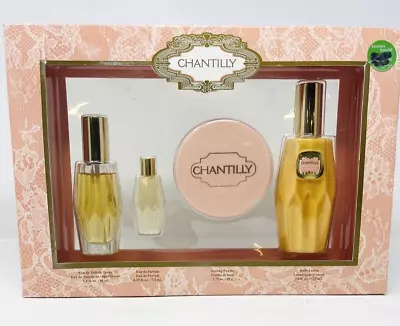 Vintage Chantilly Perfume Gift Set 1.75oz Dusting Powder Eau De Toilette 2oz • $59.99