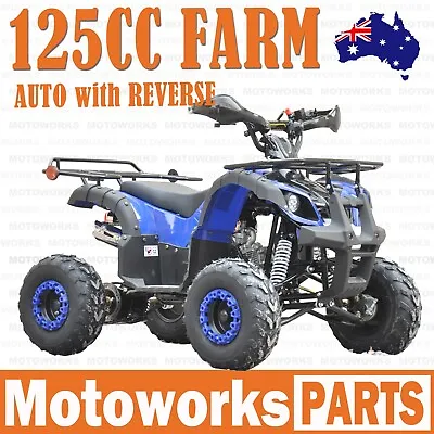 125cc FARM AUTO WITH REVERSE ATV QUAD Dirt Bike Gokart 4 Wheeler Buggy Kids Blue • $1149