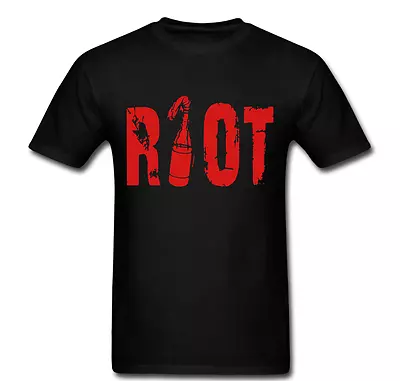 Riot Molotov Cocktail Revolution Revolt Fight Anarchist Anarchism Tee T Shirt • $12.99