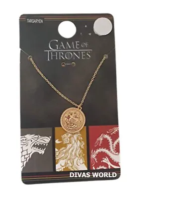 Game Of Thrones Pendant Targaryen Dragon Ladies Necklace Girls Jewellery Primark • £12.83