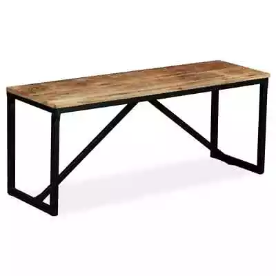 Solid Wood Hall Bench With Metal Legs Industrial Style Home Furniture Seat Decor • $169.95