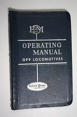 $35 • Buy Emd Gp9 Operating Manual  Locomotive 1957  Gm Train Railroad Original