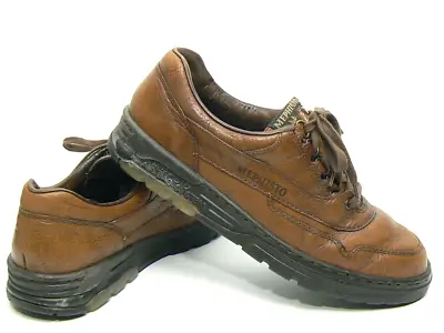 MEPHISTO Match Air Jet Runoff Brown Leather Casual Walking Shoes Men's US 9 • $129