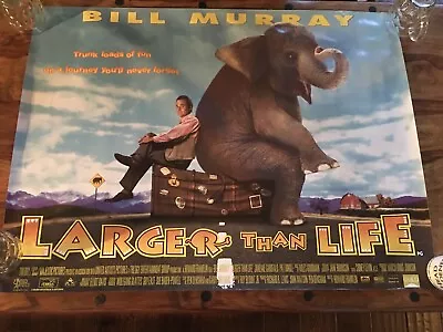 Larger Than Life UK Quad Original Film Movie Cinema Poster Bill Murray 1997 • £6.95