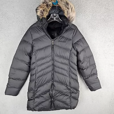 Marmot Women's Montreal Hooded Faux-Fur-Trim 700 Fill Down Coat Medium M NWT • $169.99